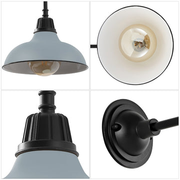 Aurora 12.25" Farmhouse Industrial Indoor/Outdoor Iron LED Gooseneck Arm Outdoor Sconce